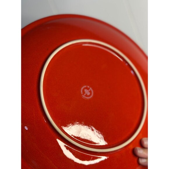 VTG Waechtersbach Red Heart Dinner Plates | Set of 6 Earthenware 10" White Heart - Picture 5 of 8